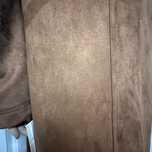 New Kenneth Cole New York Women's Brown suede Jacket with Knit Sleeve - Sz. M - Picture 6 of 9